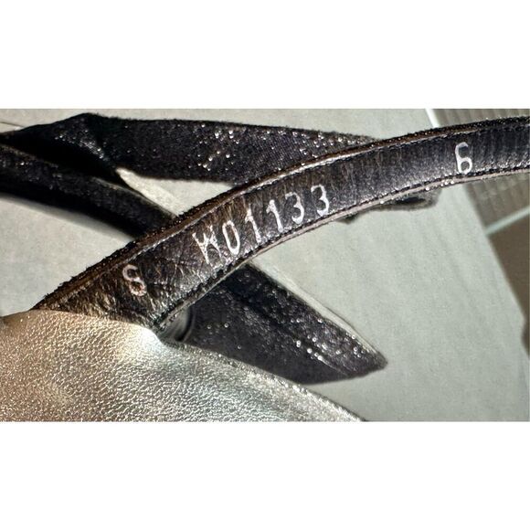 Stuart Weitzman charcoal gray/ black sparkly dressy heels size 6 - Picture 7 of 13